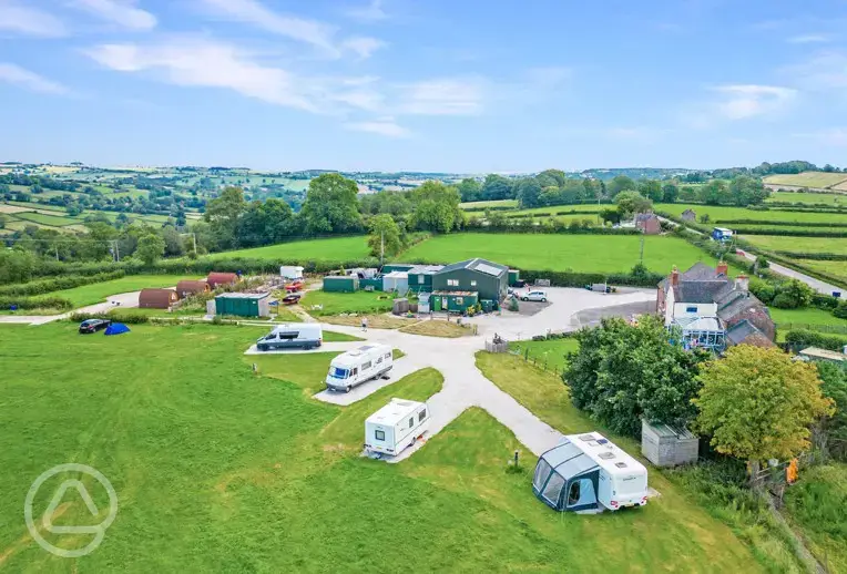 Aerial of the campsite