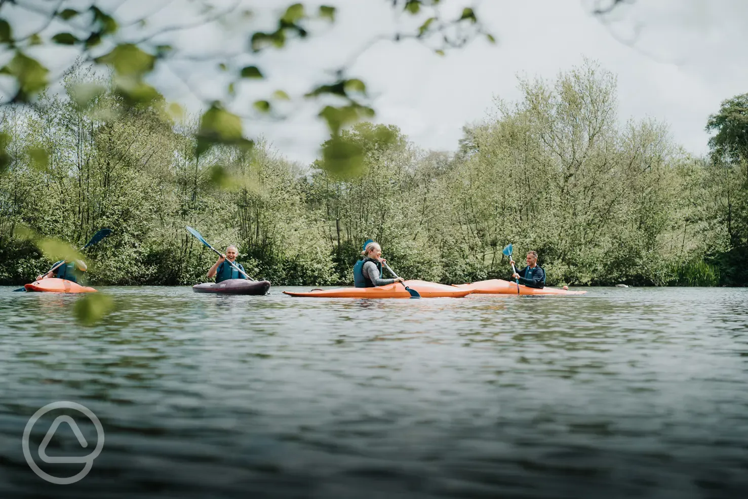 Canoeing on the onsite lake