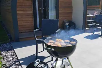 Luxury cedar pod and private BBQ