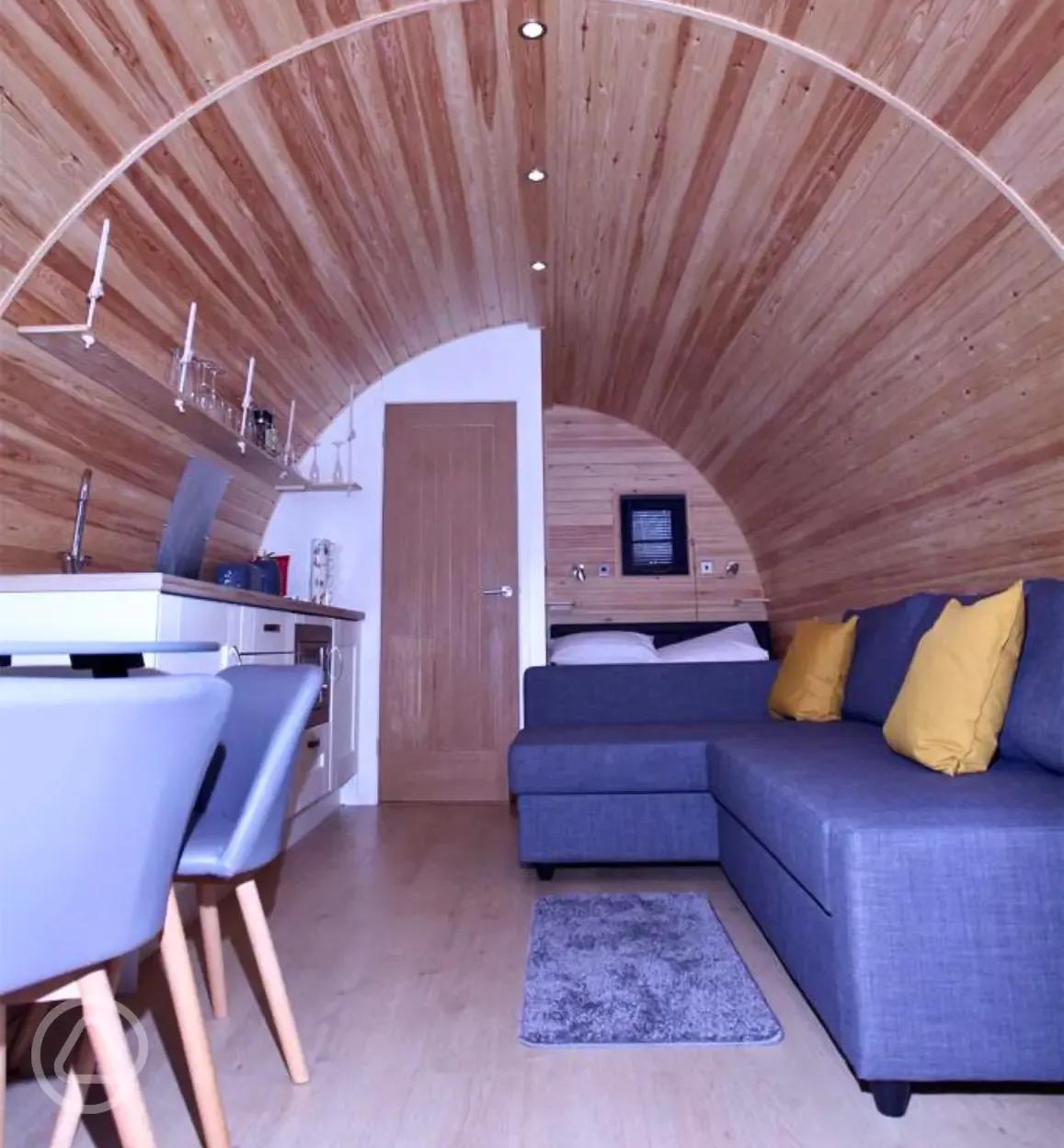 Luxury cedar pod interior