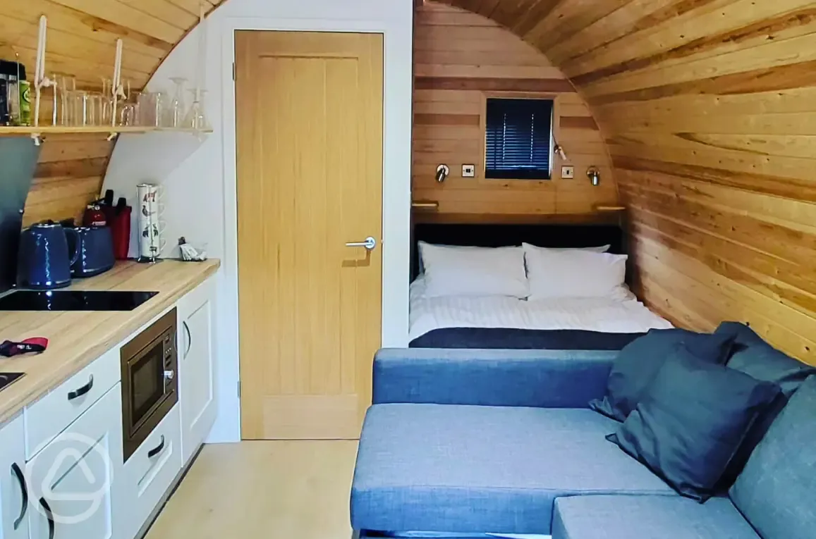 Luxury cedar pod interior