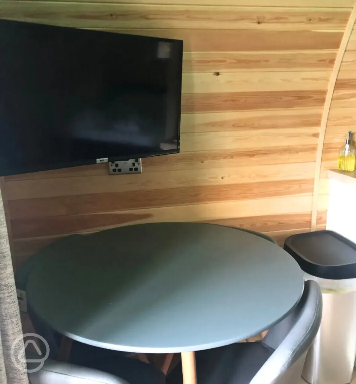 Luxury cedar pod TV