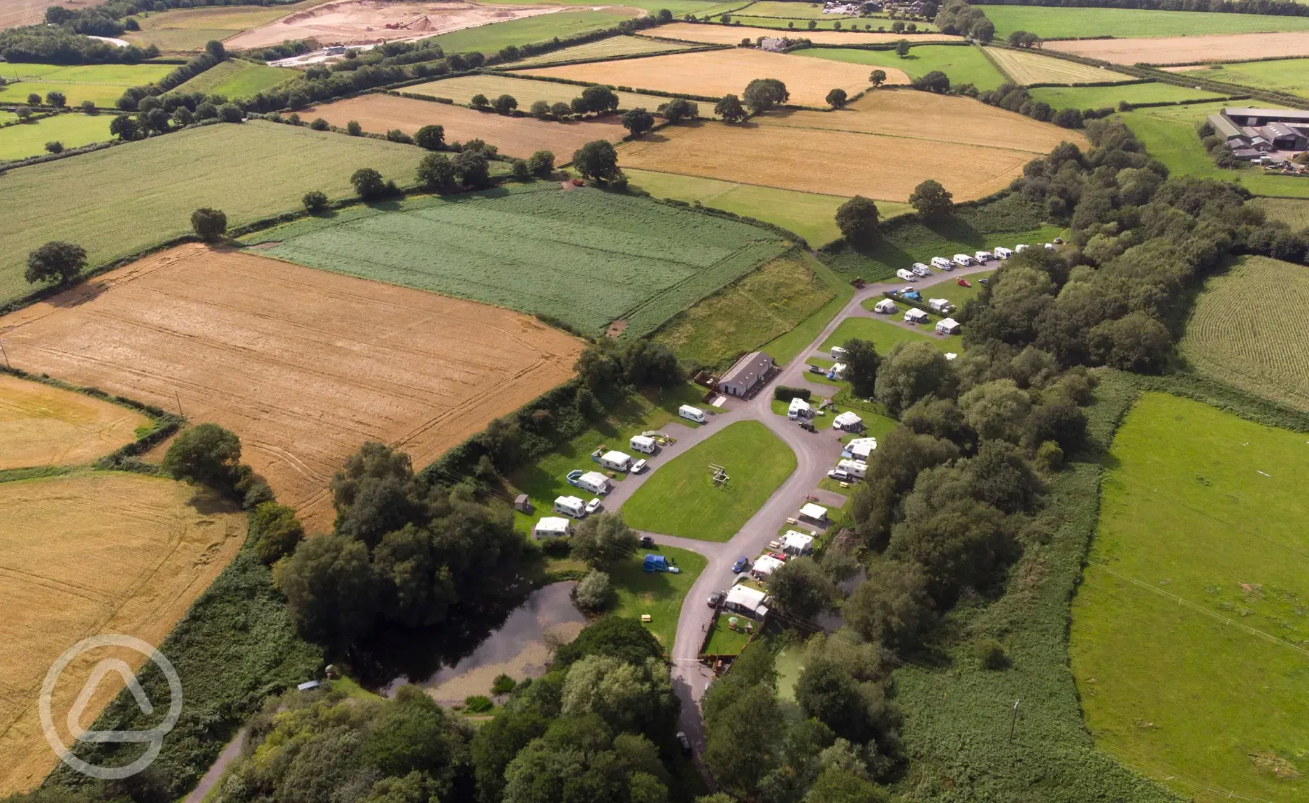 Aerial of the campsite