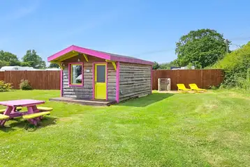 Large camping pod with a picnic bench Large camping pod with a picnic bench