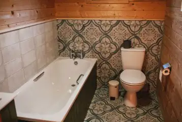 Wood cabin bathroom Wood cabin bathroom