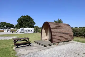 Camping pod and touring pitches