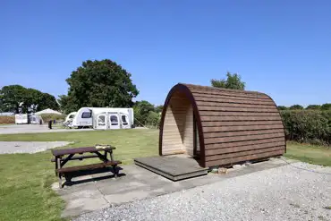 Camping pod and touring pitches