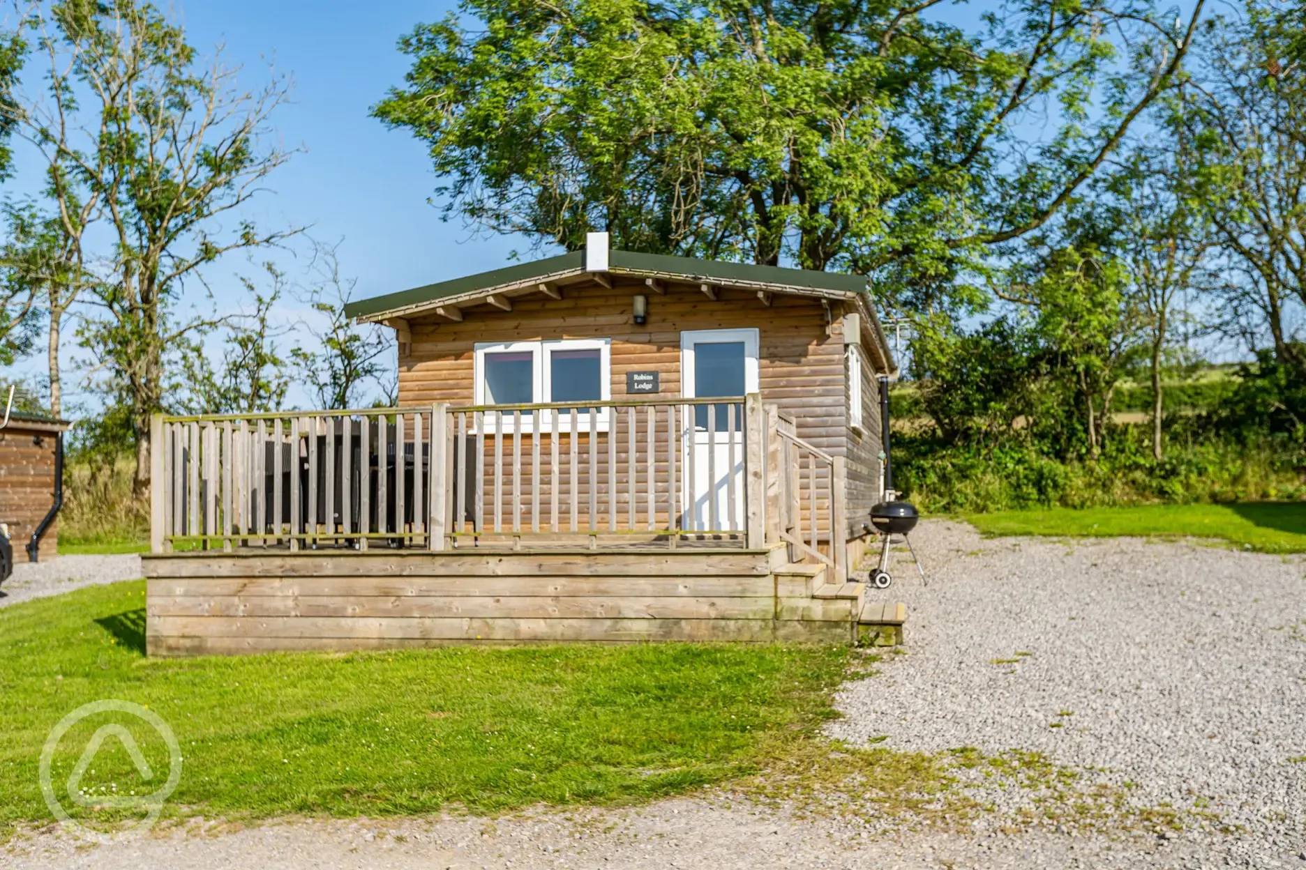 Glamping cabins with a hot tub