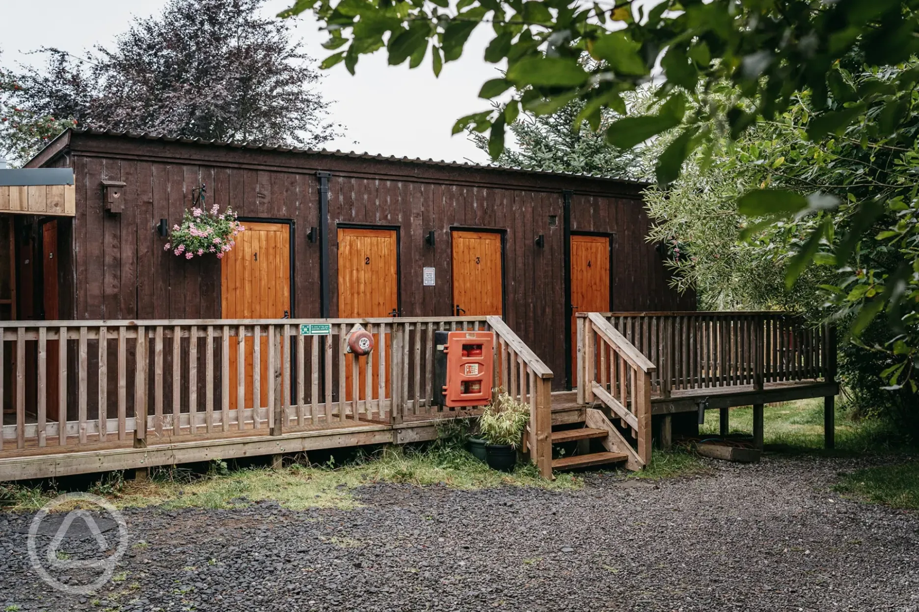 Heated and LED lit facility block at Glenshee Glamping with hot water Heated and LED lit facility block at Glenshee Glamping with hot water