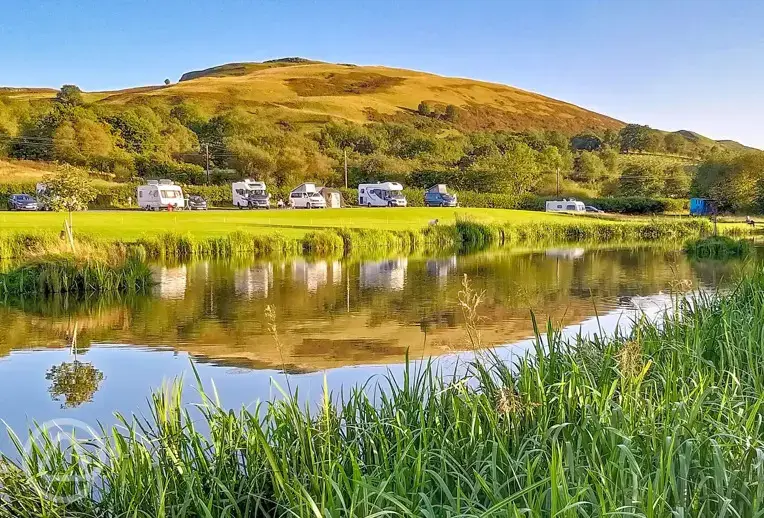 Lakeside pitches at Spring Rock Holidays