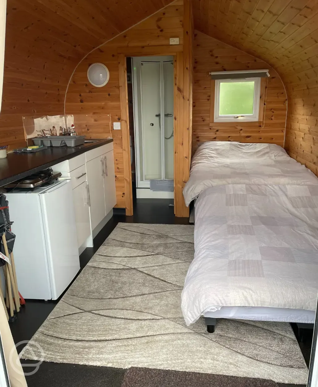 Glamping arch interior