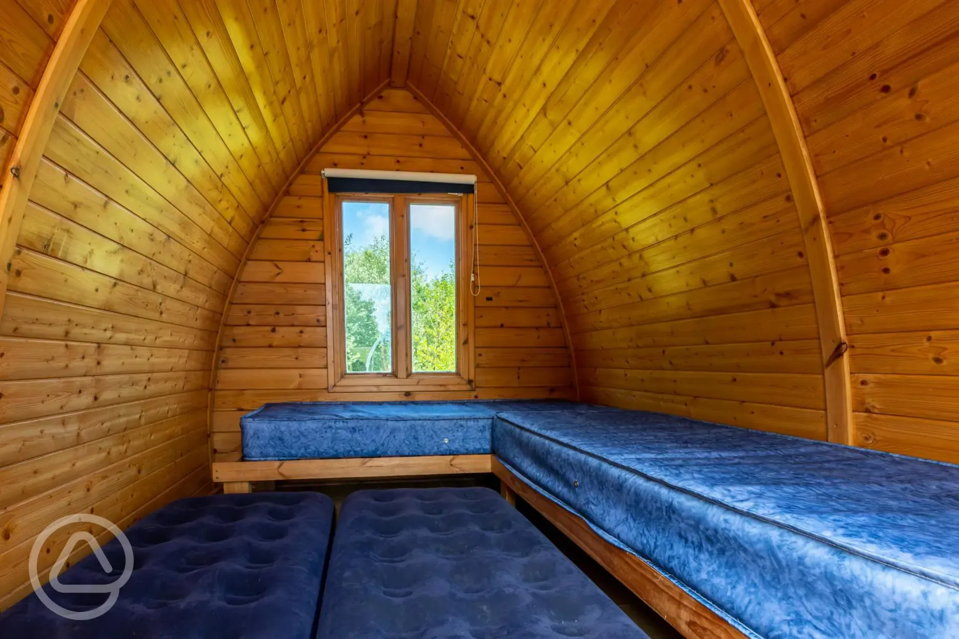 Camping pod interior