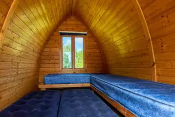 Camping pod interior