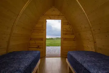 Camping pod interior