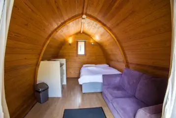 Camping mega pod double and sofa bed (bedding not provided)