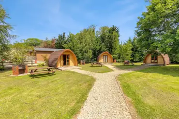 Camping mega pods at King's Lynn Caravan and Camping Park