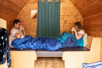 Camping pod interior