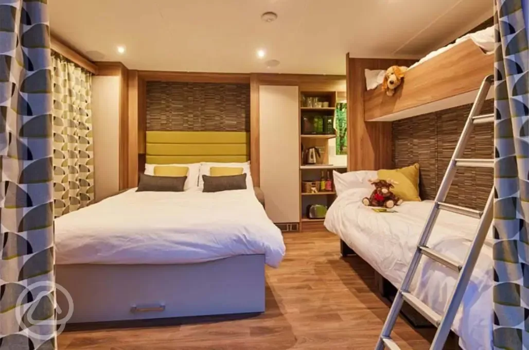 Ensuite glamping pod interior