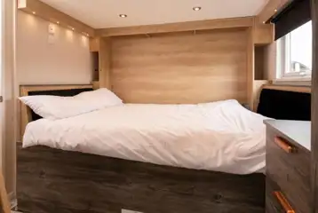 Ensuite glamping cabin convertible dining area (folds to a double bed)