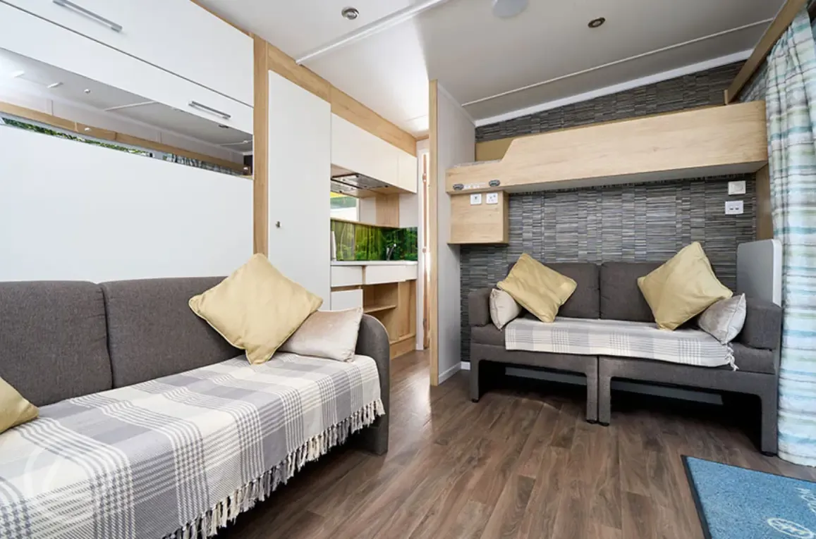 Ensuite glamping pod interior