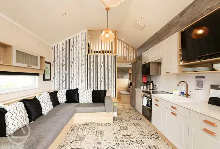 Ensuite glamping cabin interior