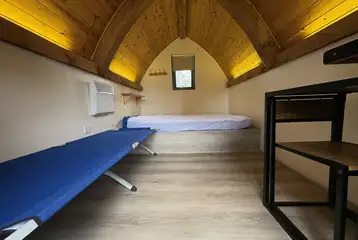 Camping pod interior