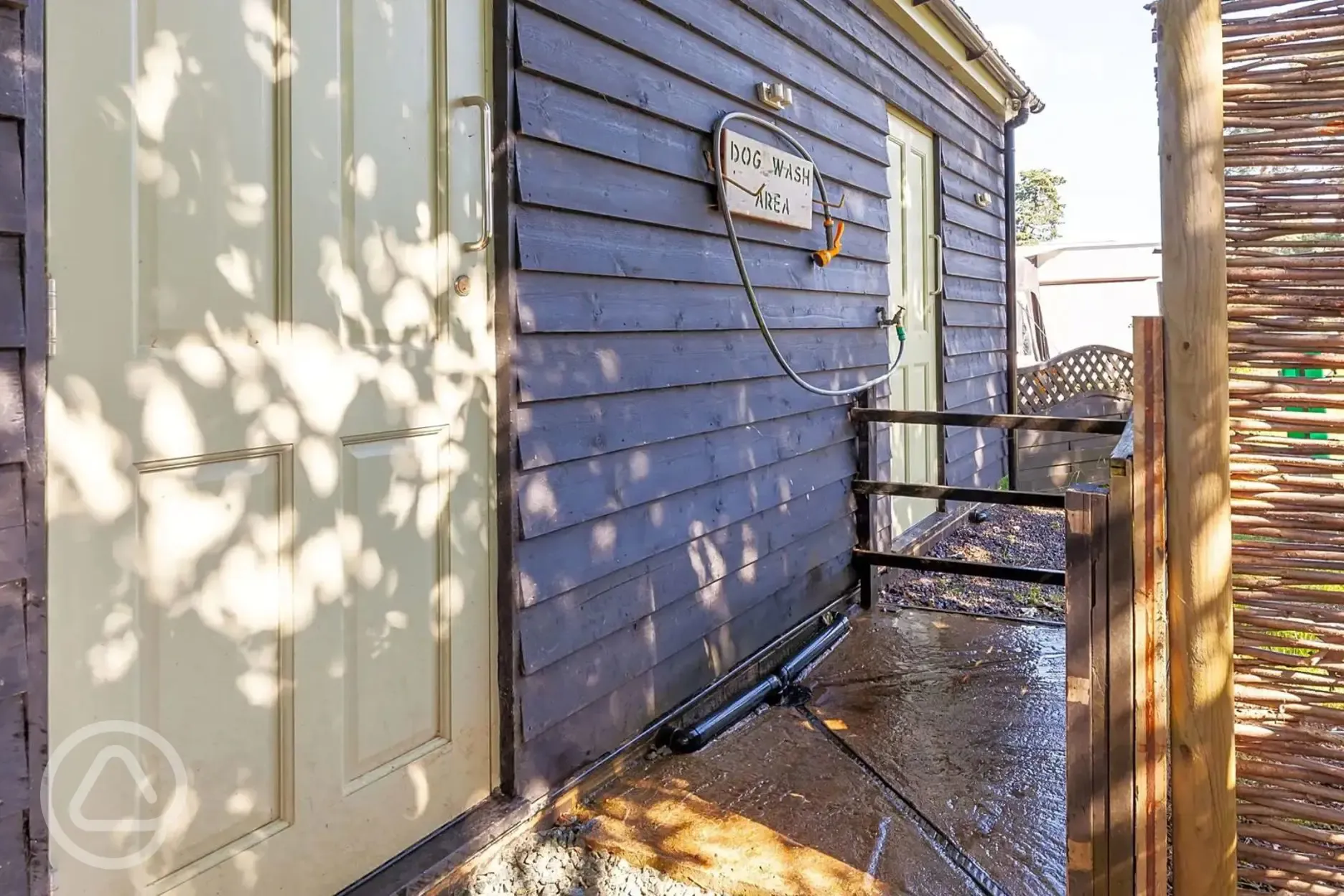Dog wash area