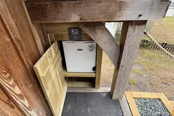 Camping pod - outside fridge