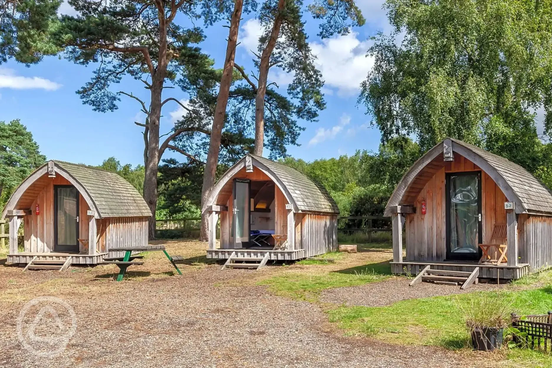 Oak Pods exterior, sleeping up to four