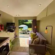 Sunridge Eco Pod with hot tub interior