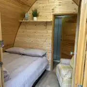 Really cosy ensuite glamping pod interior