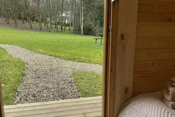 Cosy ensuite glamping pod view