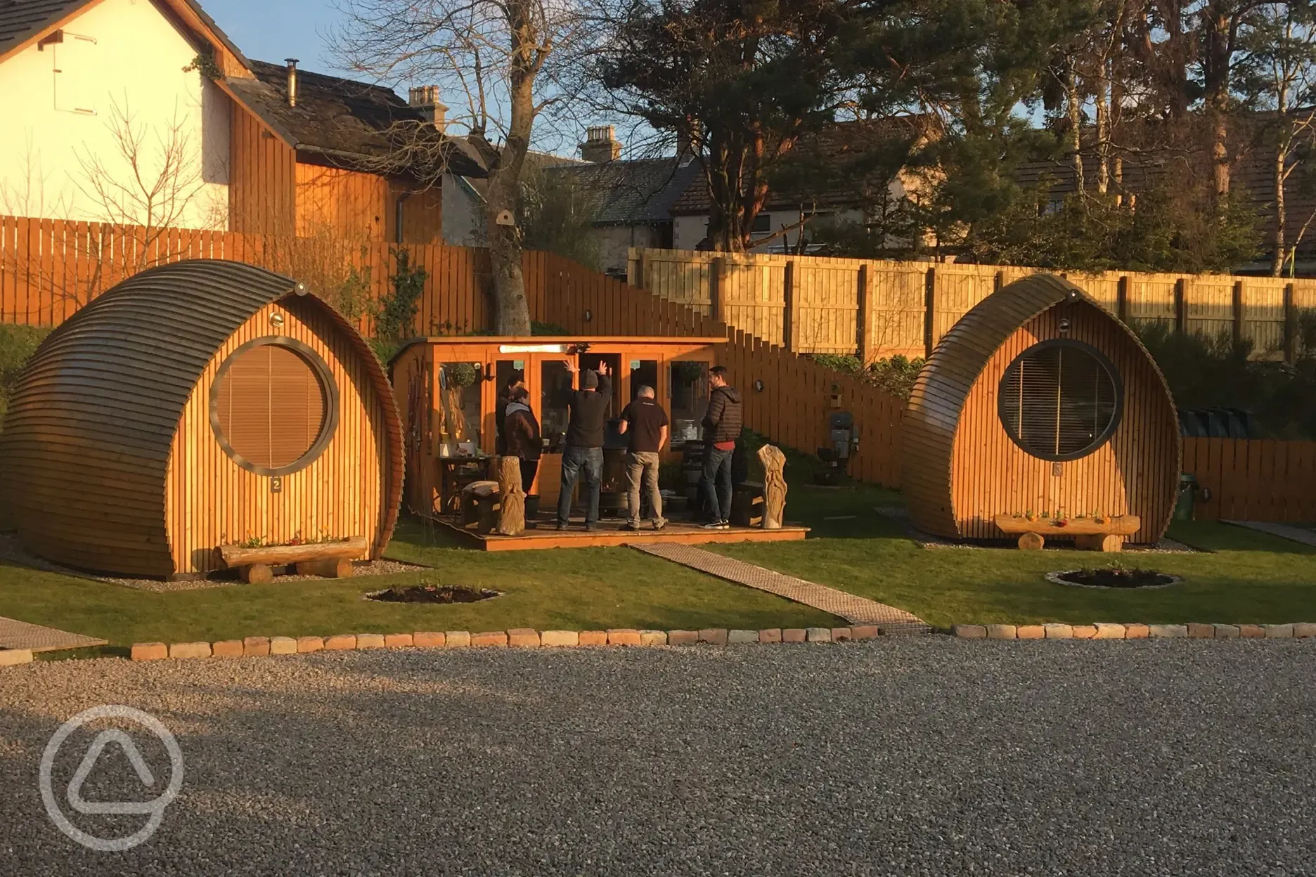 Communal bothy with wood burner