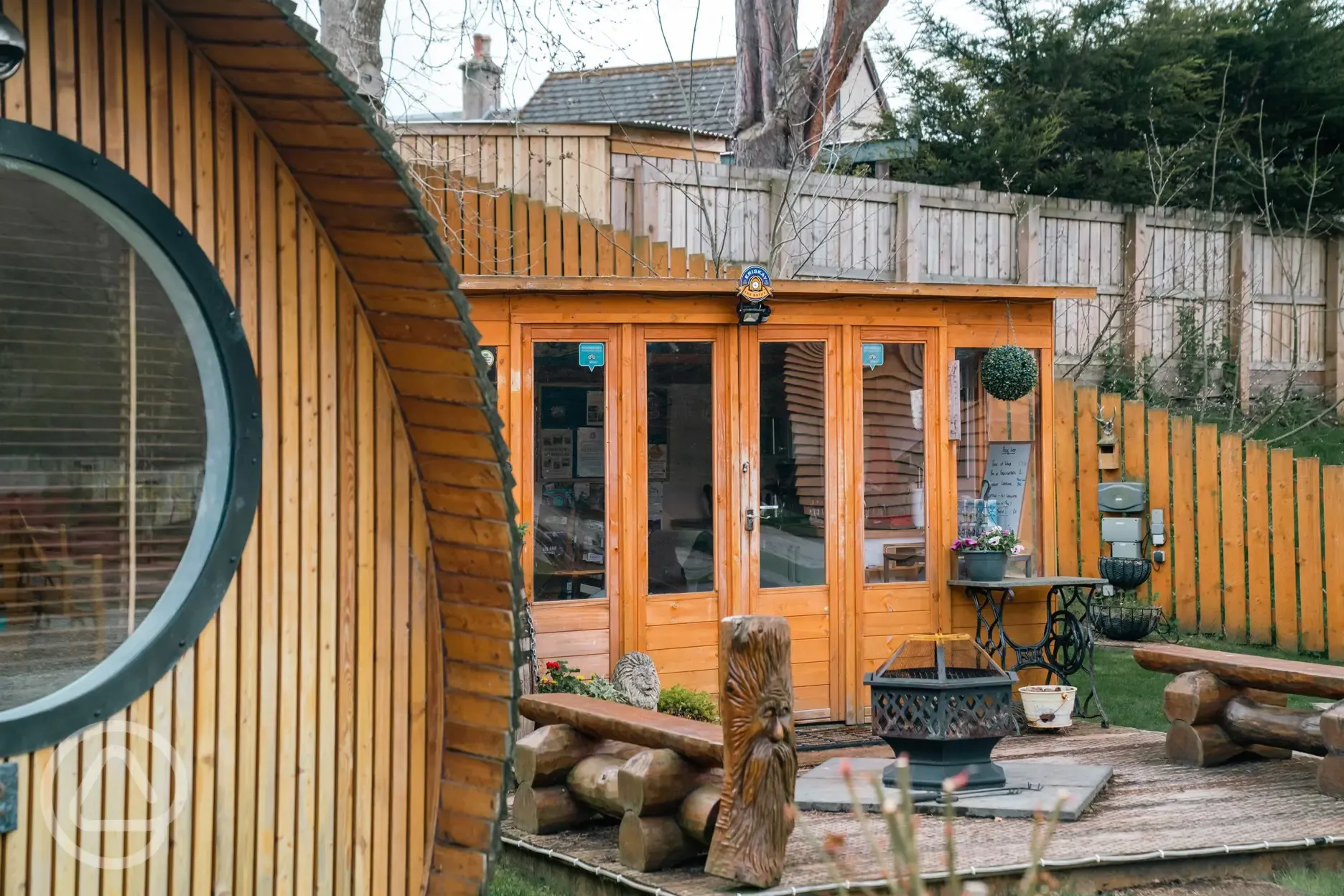 Communal bothy with wood burner