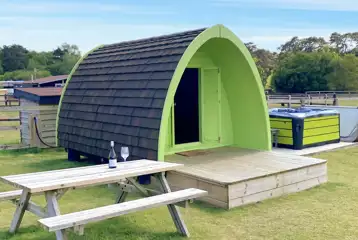 Sunset View pod and hot tub