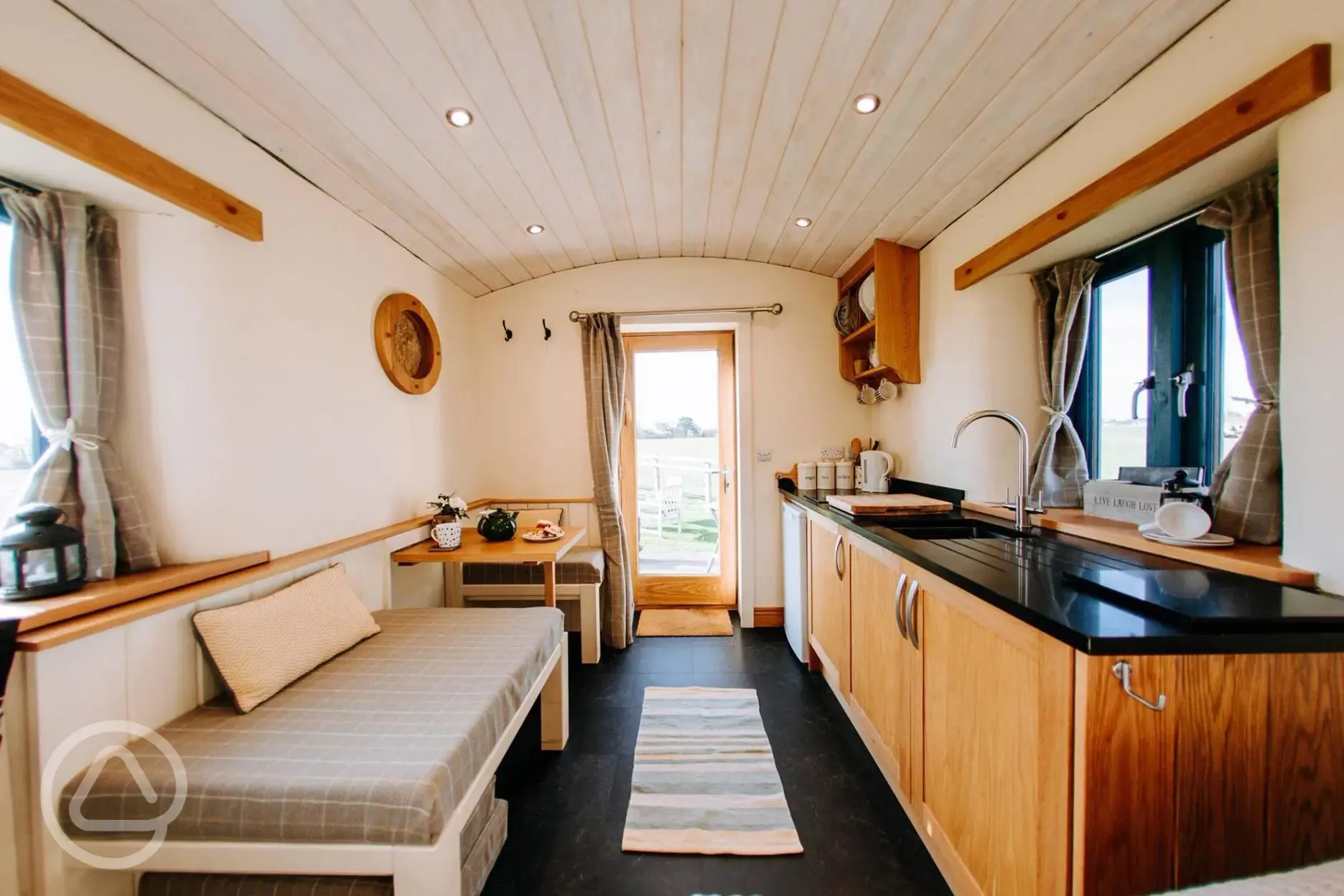 Three Little Pigs lodge interior