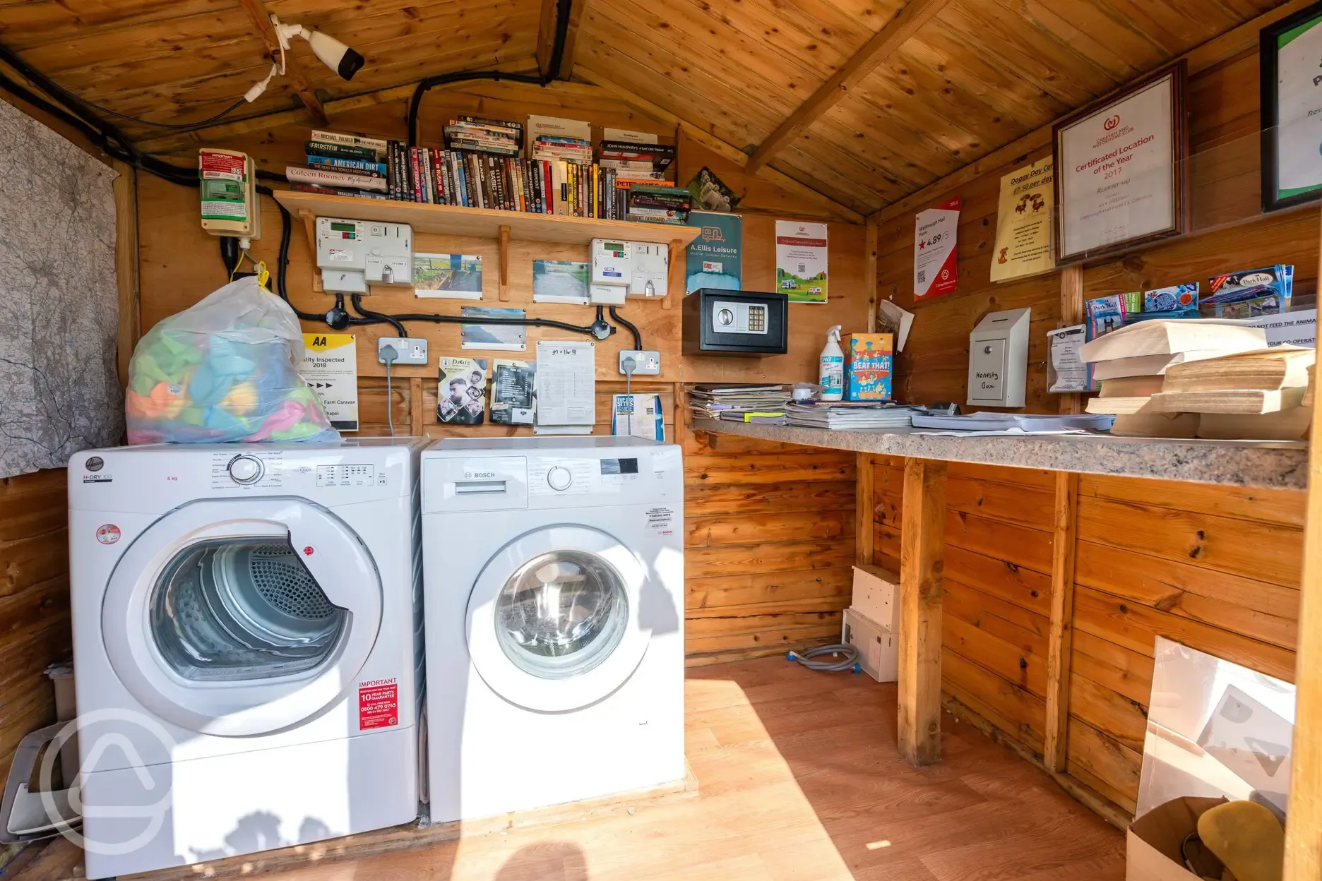 Laundry area and information room