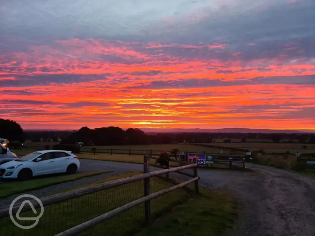 Sunset at the site