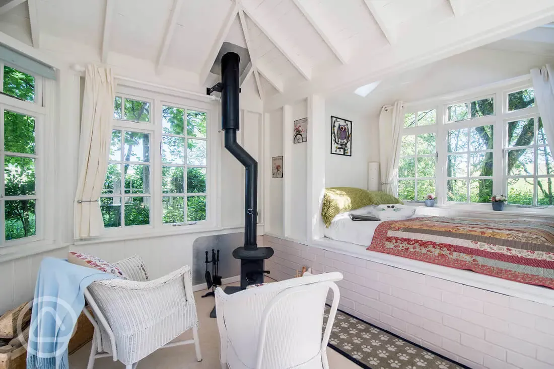 Summer Howf with a window double bed with bedding provided Summer Howf with a window double bed with bedding provided