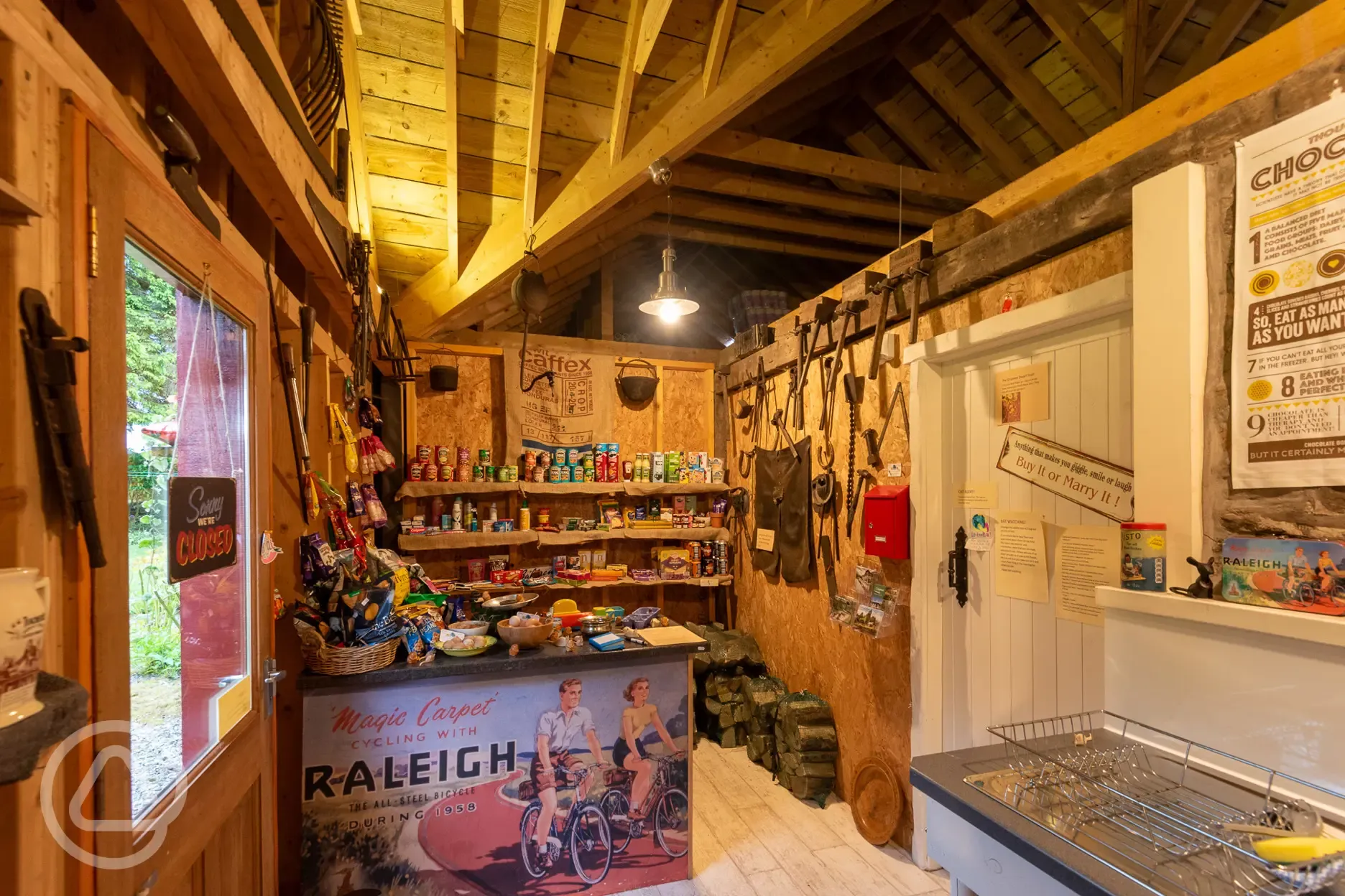 Shared Wash Howf with an honesty shop and equipped kitchen Shared Wash Howf with an honesty shop and equipped kitchen