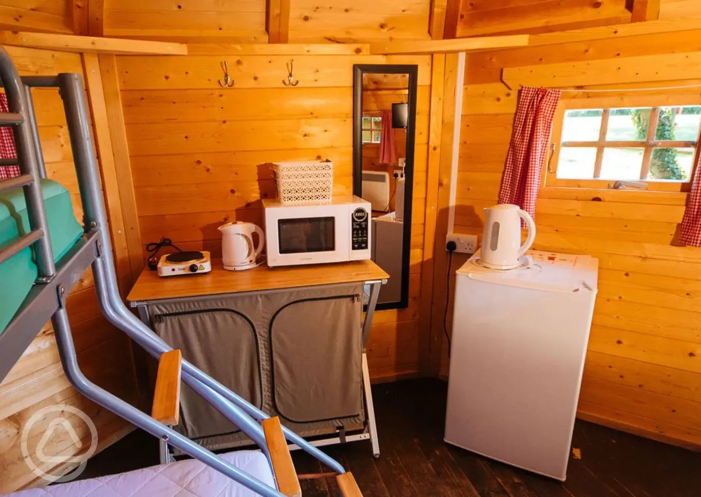Camping cabin kitchen appliances