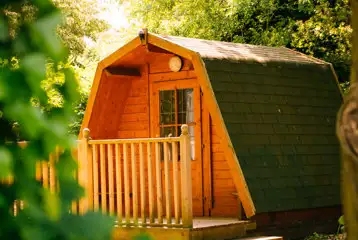 Cocoon camping pod with a small decking area Cocoon camping pod with a small decking area