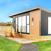 Glamping S-pod with a raised deck area Glamping S-pod with a raised deck area