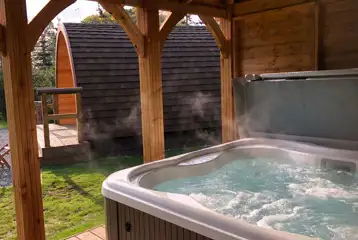 Bunny pod with hot tub