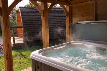 Bunny pod with hot tub