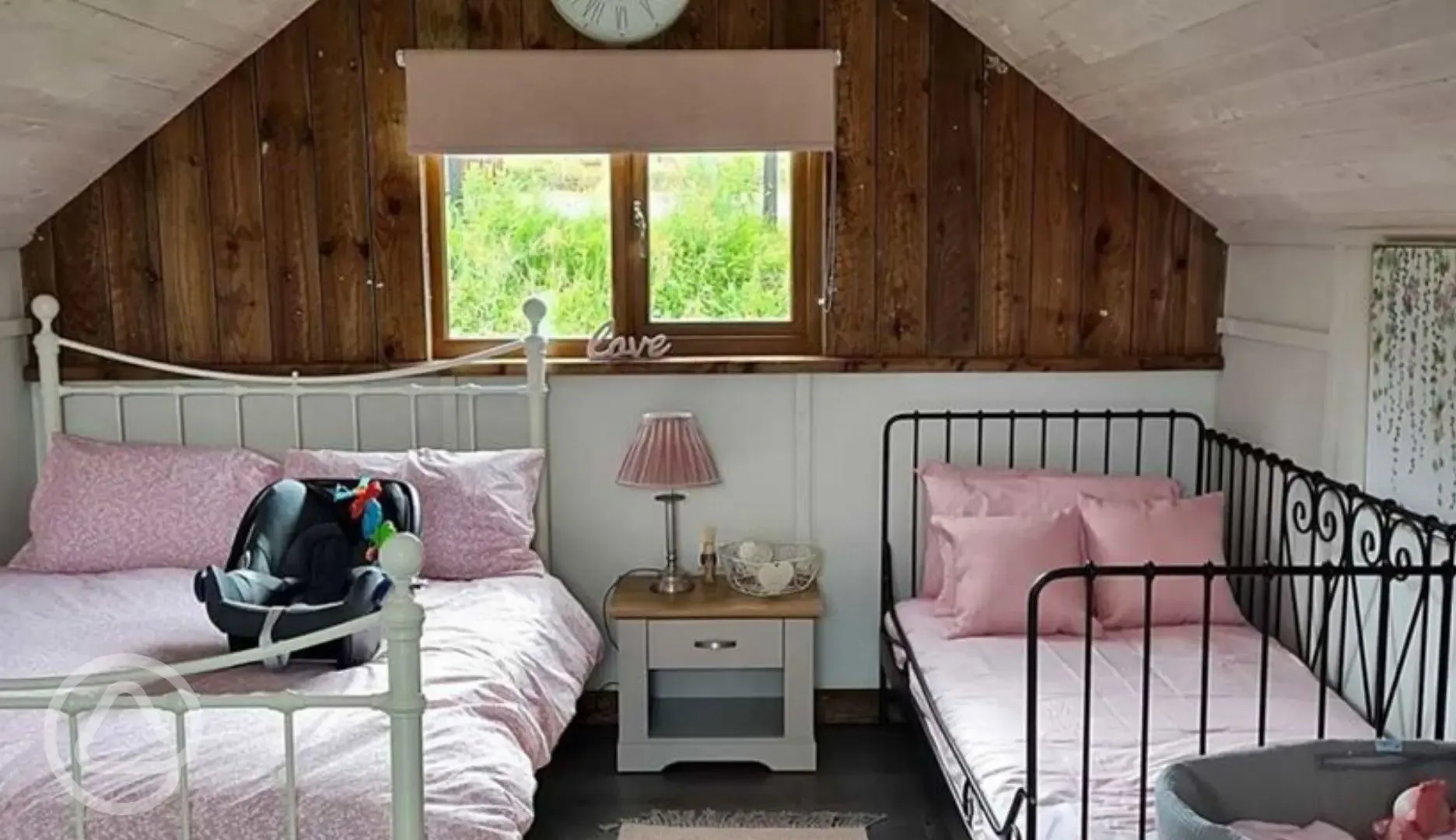 Glamping lodge interior