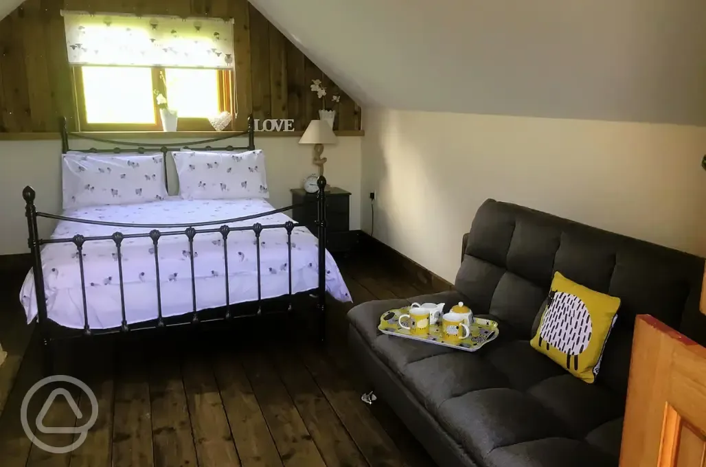Glamping lodge interior