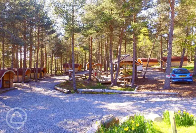 Camping pods at Camping Pod Heaven
