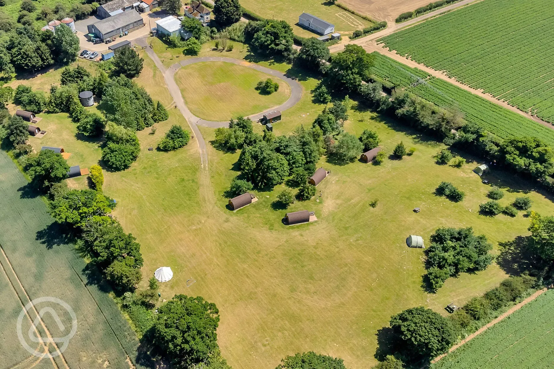 Aerial of the campsite