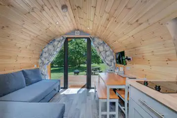Ensuite Cosier glamping pod interior Ensuite Cosier glamping pod interior